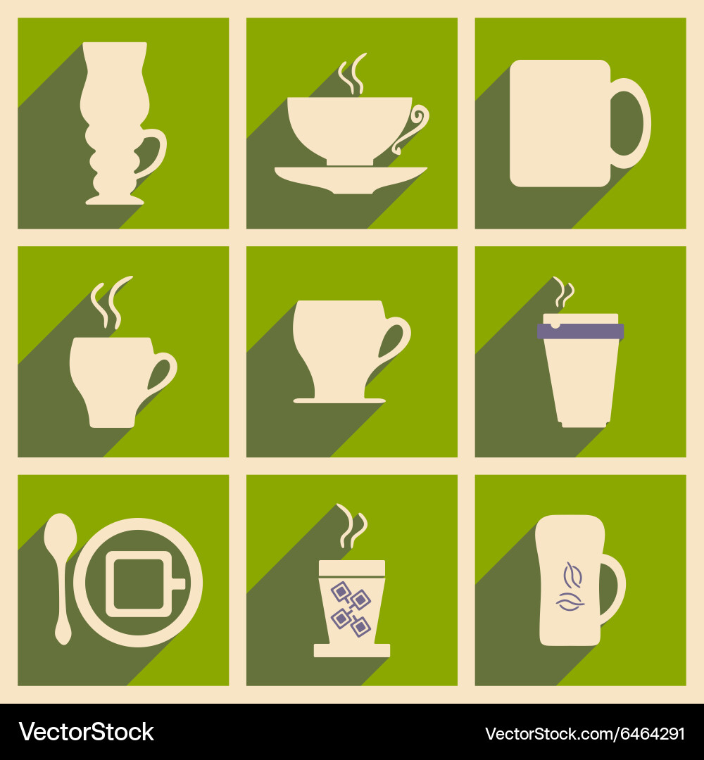 Flat with shadow concept and mobile application vector image