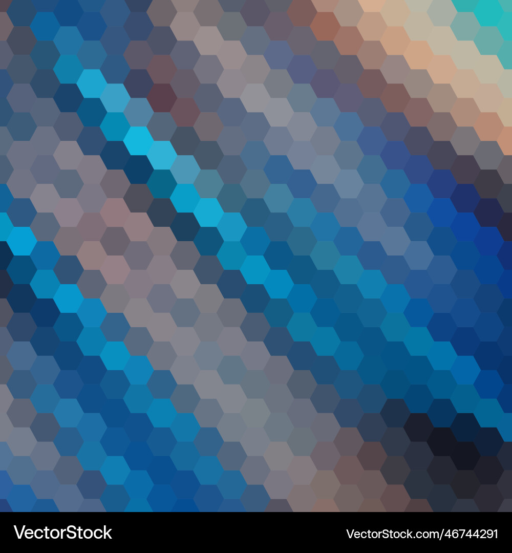 Hexagonal Color Gradient Background Vector Image