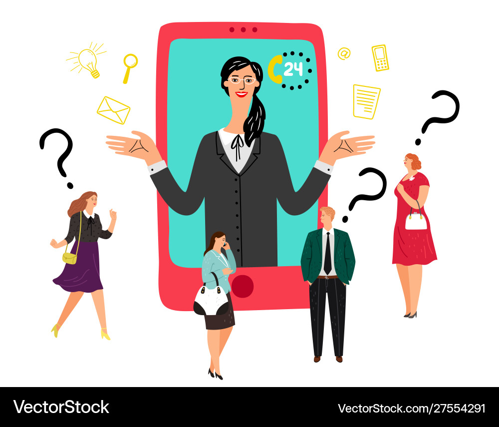 Online support concept Online support concept vector image