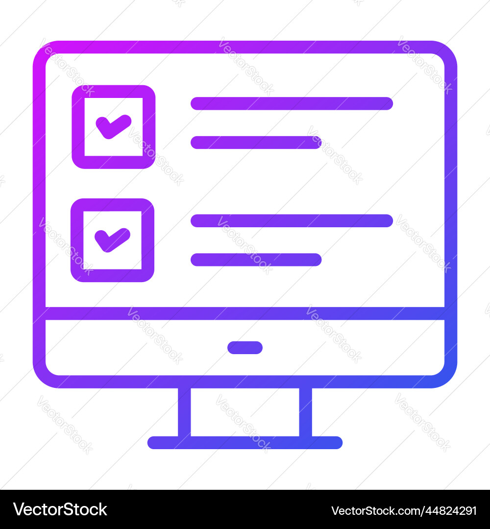 Online survey icon user interface as a simple Vector Image