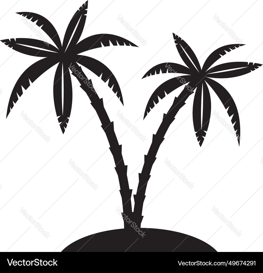 Palme Jahrgang einer Sommerzeit für Logo-Label Palme Jahrgang einer Sommerzeit für Logo-Label vektorbild