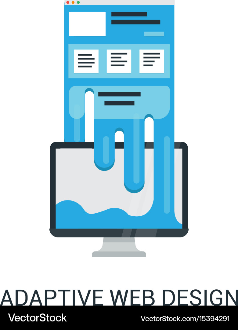 Responsive web design abstract vector image