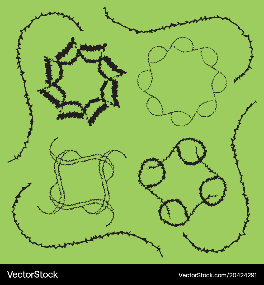 Set of frames from broken lines vector image