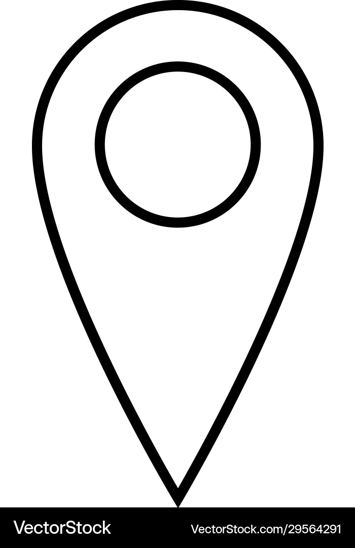 Single outline icon - map pointer Single outline icon - map pointer Vector Image