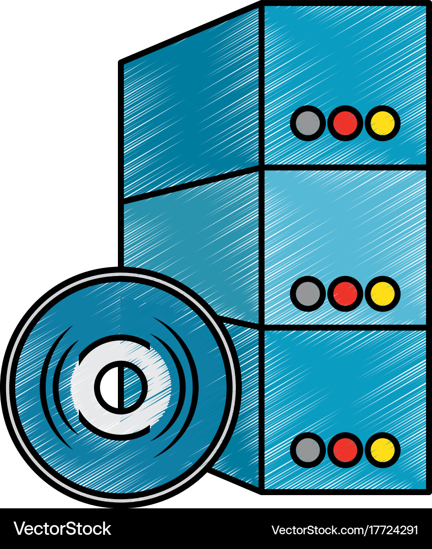 Software installation disk and box Vector Image