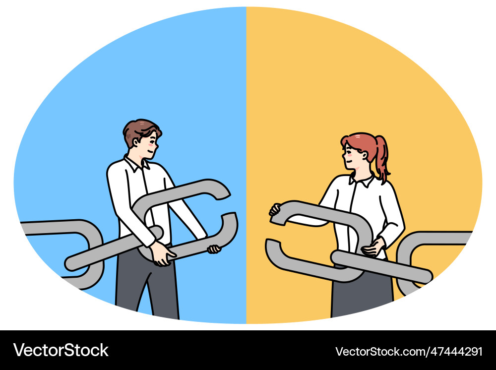 Teamwork: Solving Business Problems Vector Image