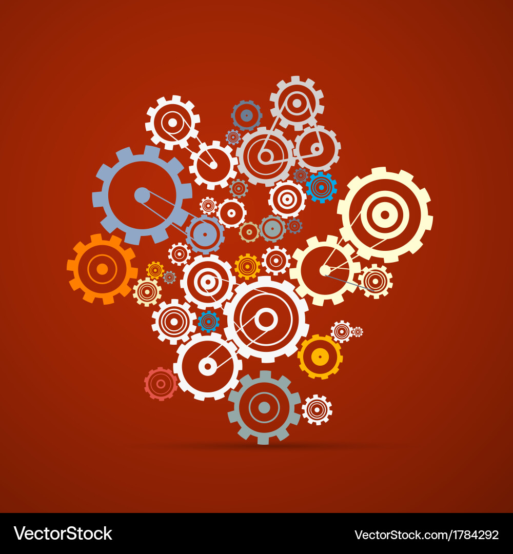 Abstract Gears and Cogs Vector Image