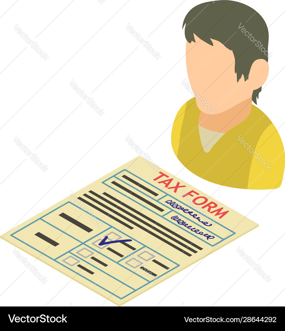 Filing declaration icon isometric style Filing declaration icon isometric style vector image