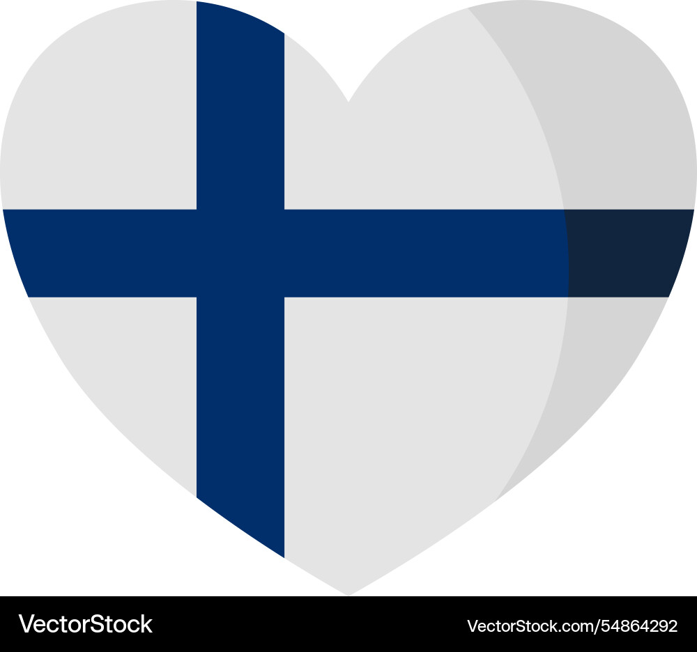 Heart with finland flag Vector Image