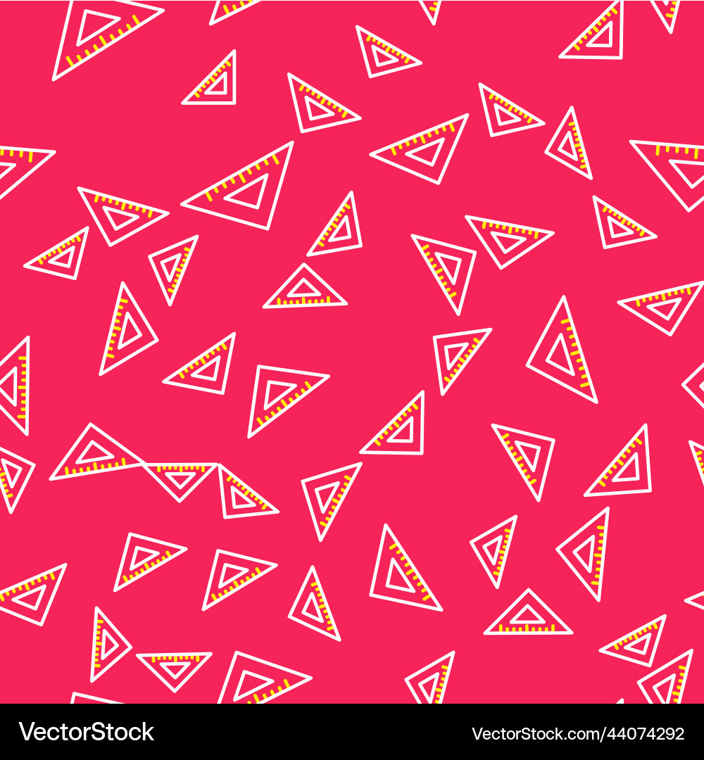 Line triangular ruler icon isolated seamless Line triangular ruler icon isolated seamless Vector Image
