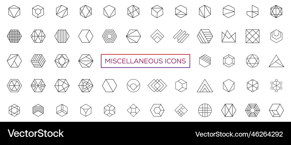 Miscellaneous icons- thin line web icon set Miscellaneous icons- thin line web icon set Vector Image