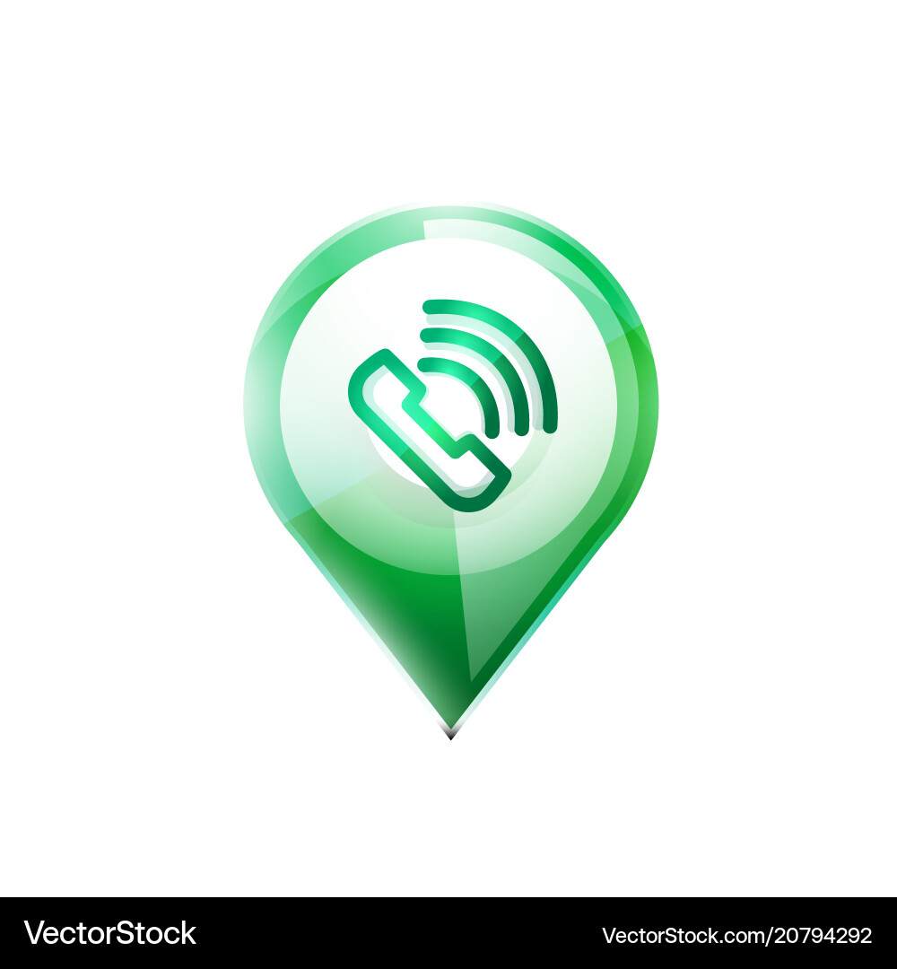 Phone button call support idea Vector Image
