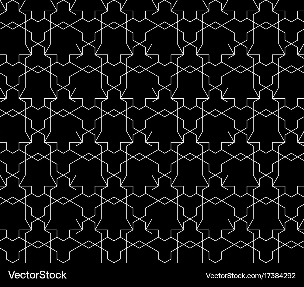 Seamless geometric pattern with editable Vector Image