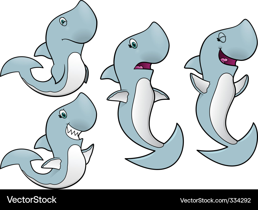 Shark expressions Vector Image