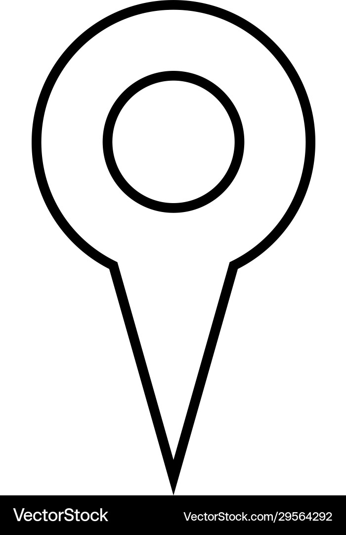 Single outline icon - map pointer Single outline icon - map pointer vector image