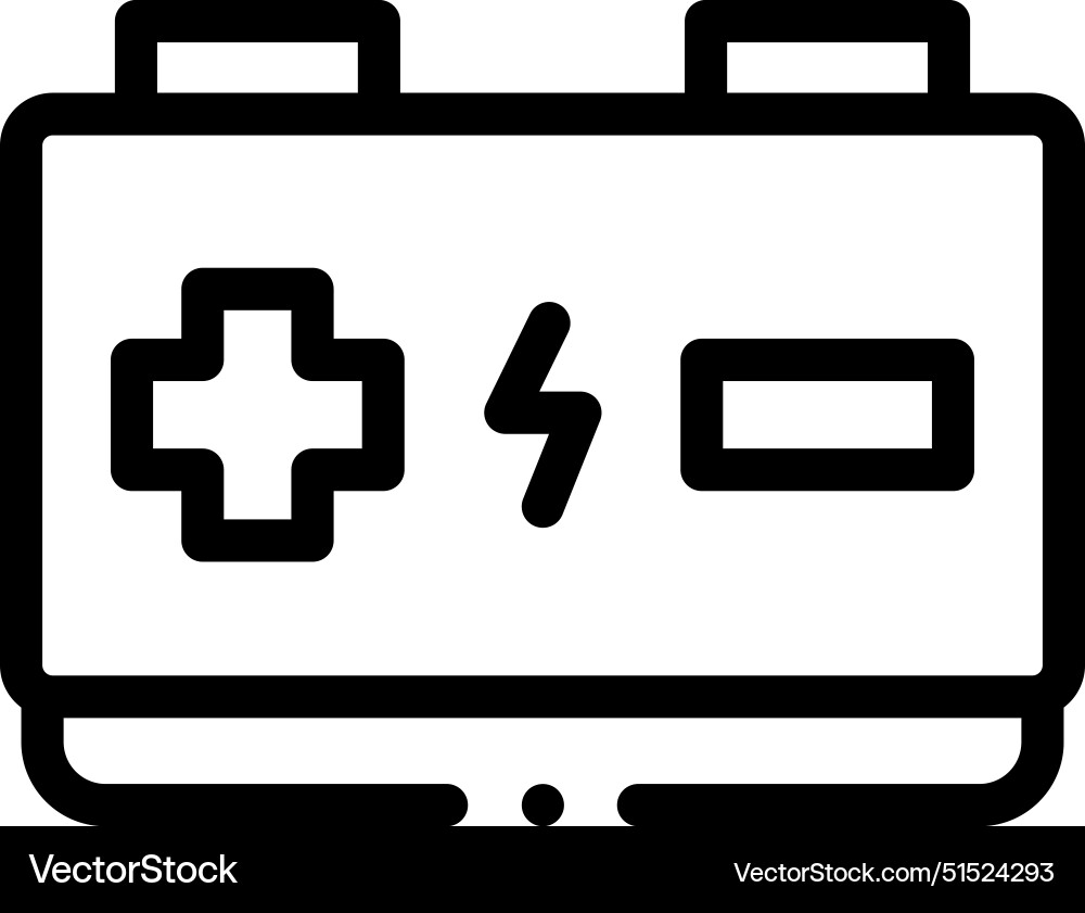 Battery icon thin linear style design isolated Battery icon thin linear style design isolated vector image