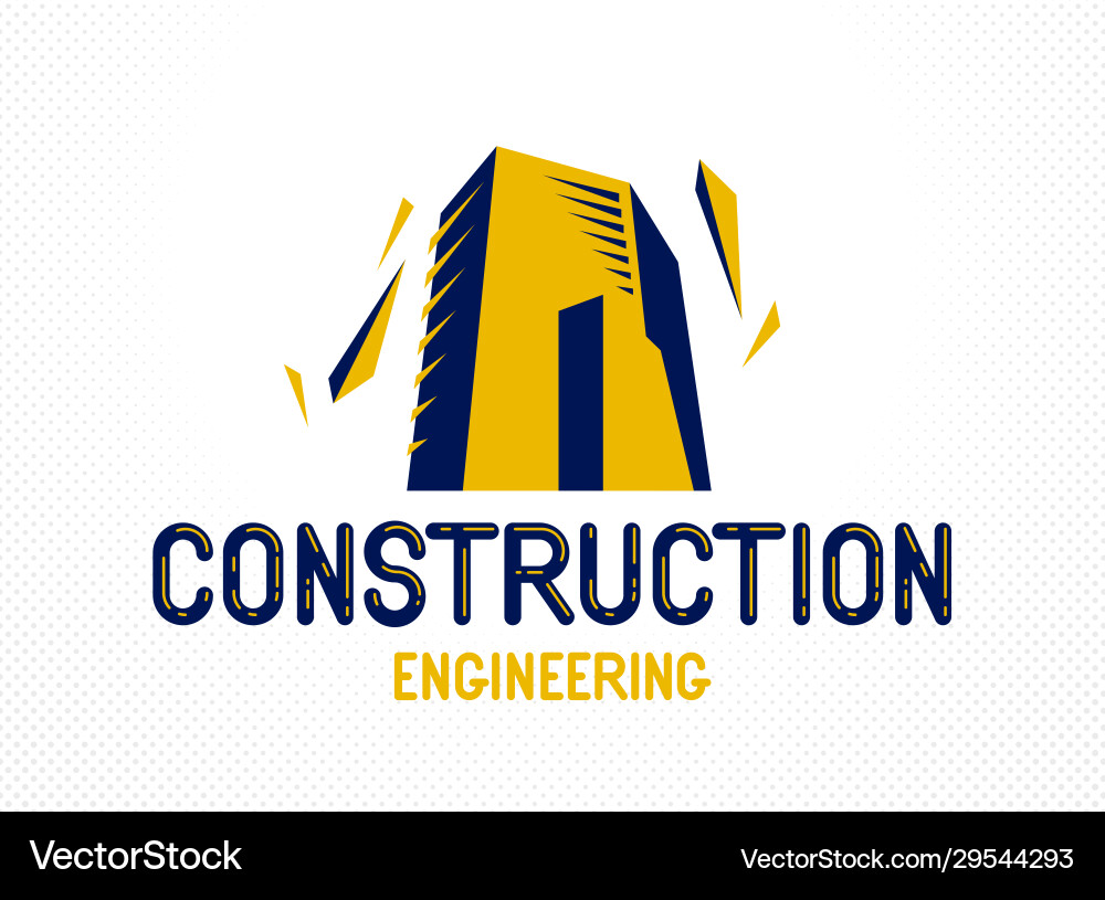 Building construction design element logo or icon Building construction design element logo or icon vector image