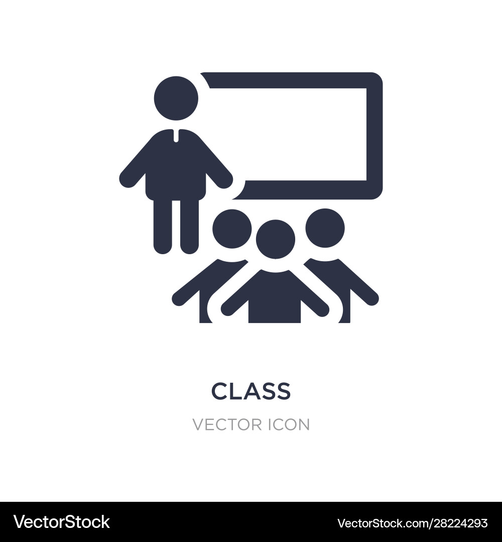 Class icon on white background simple element Class icon on white background simple element Vector Image