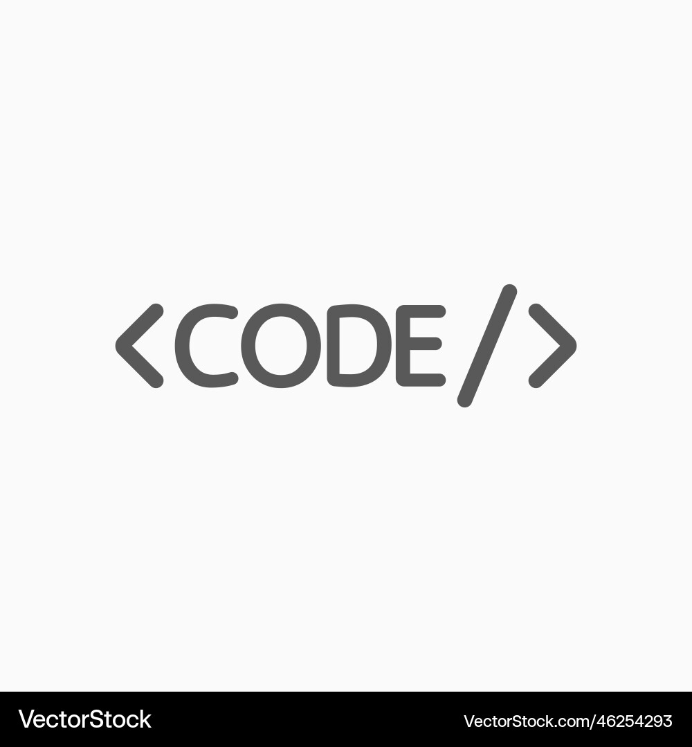 Code icon vector image