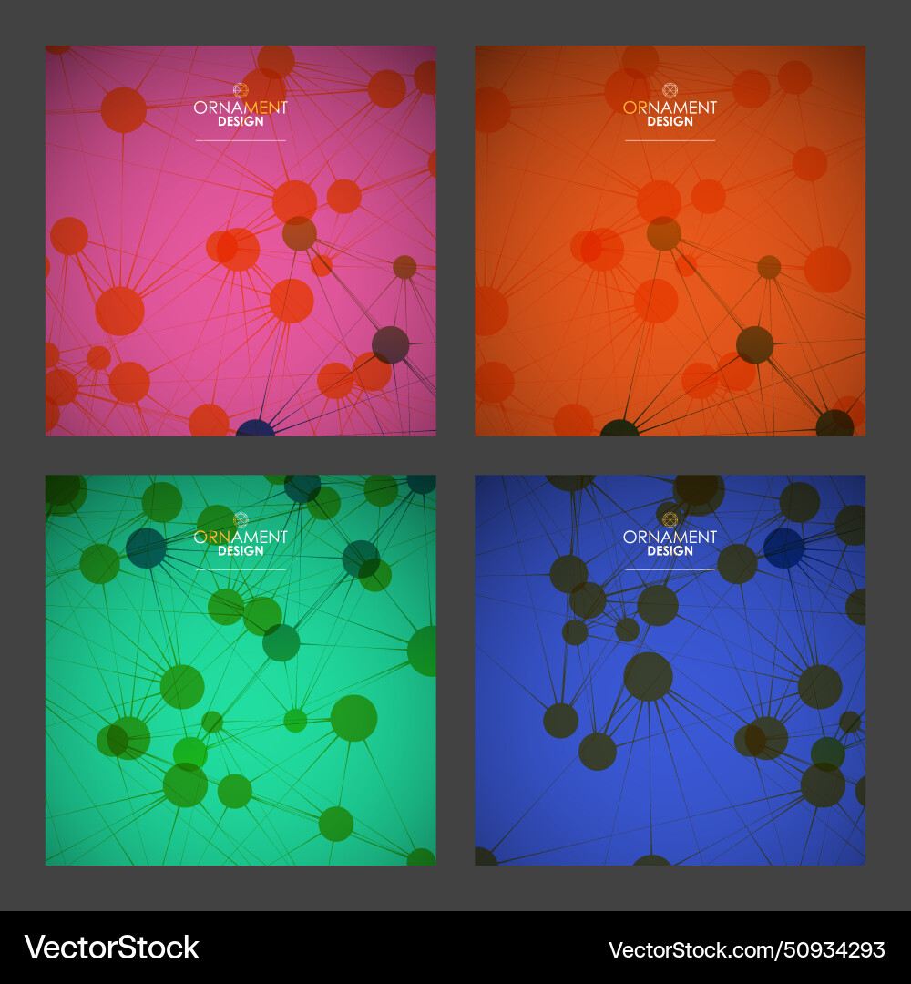 Connect lines and dots molecule geometric Connect lines and dots molecule geometric vector image