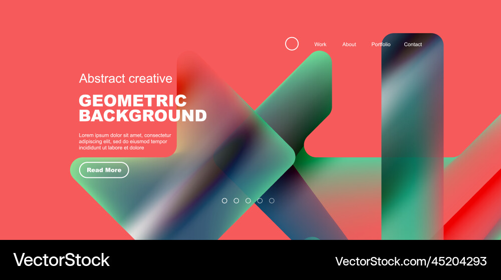 Fluid gradient triangles landing page background Fluid gradient triangles landing page background vector image