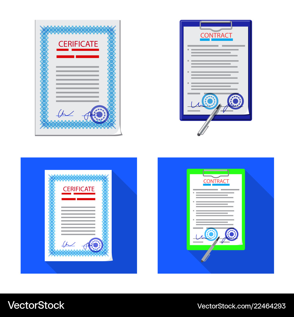 Isolated object of form and document logo vector image