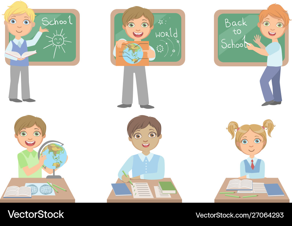 Kinder Lesebücher Set süße Grundschule Kinder Lesebücher Set süße Grundschule vektorbild