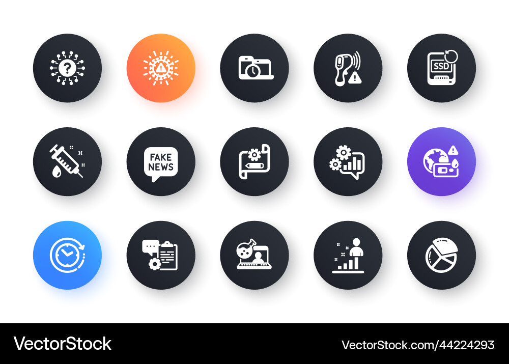Minimal set of clipboard question mark and online Vector Image