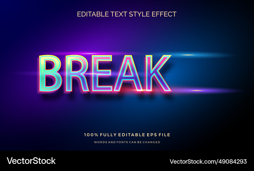 Modern editable text style effect gradient color Modern editable text style effect gradient color Vector Image