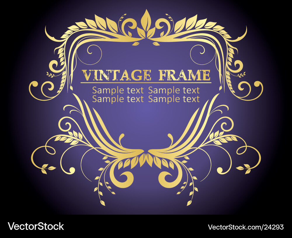 Ornate Floral Frame Vector Image