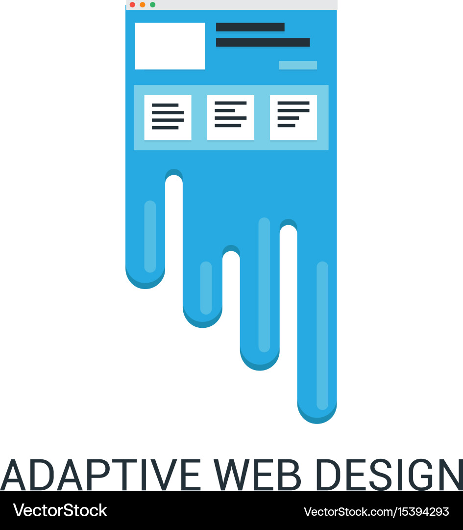Responsive web design abstract vector image