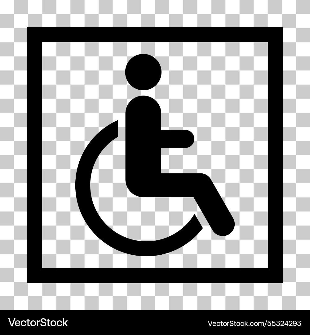 Restroom wheelchair wc symbol flat web button Restroom wheelchair wc symbol flat web button vector image