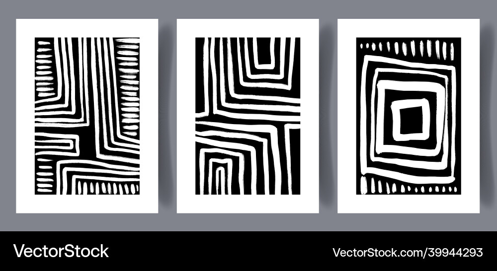 Scandinavian abstract print set Scandinavian abstract print set vector image