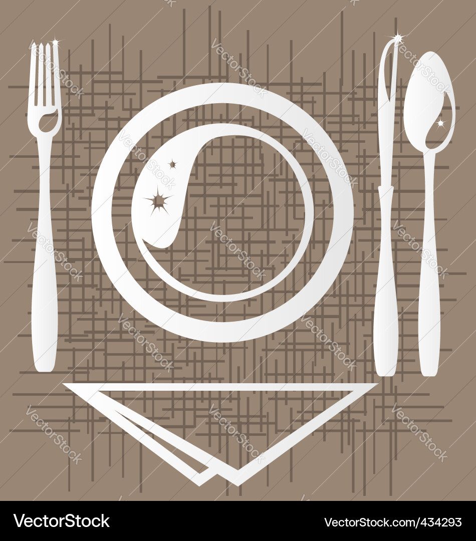 Stylized Tableware Pattern vector image