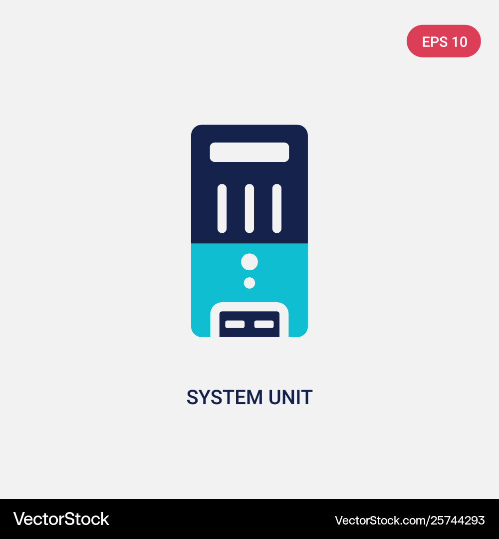 Two color system unit icon from hardware concept Two color system unit icon from hardware concept vector image