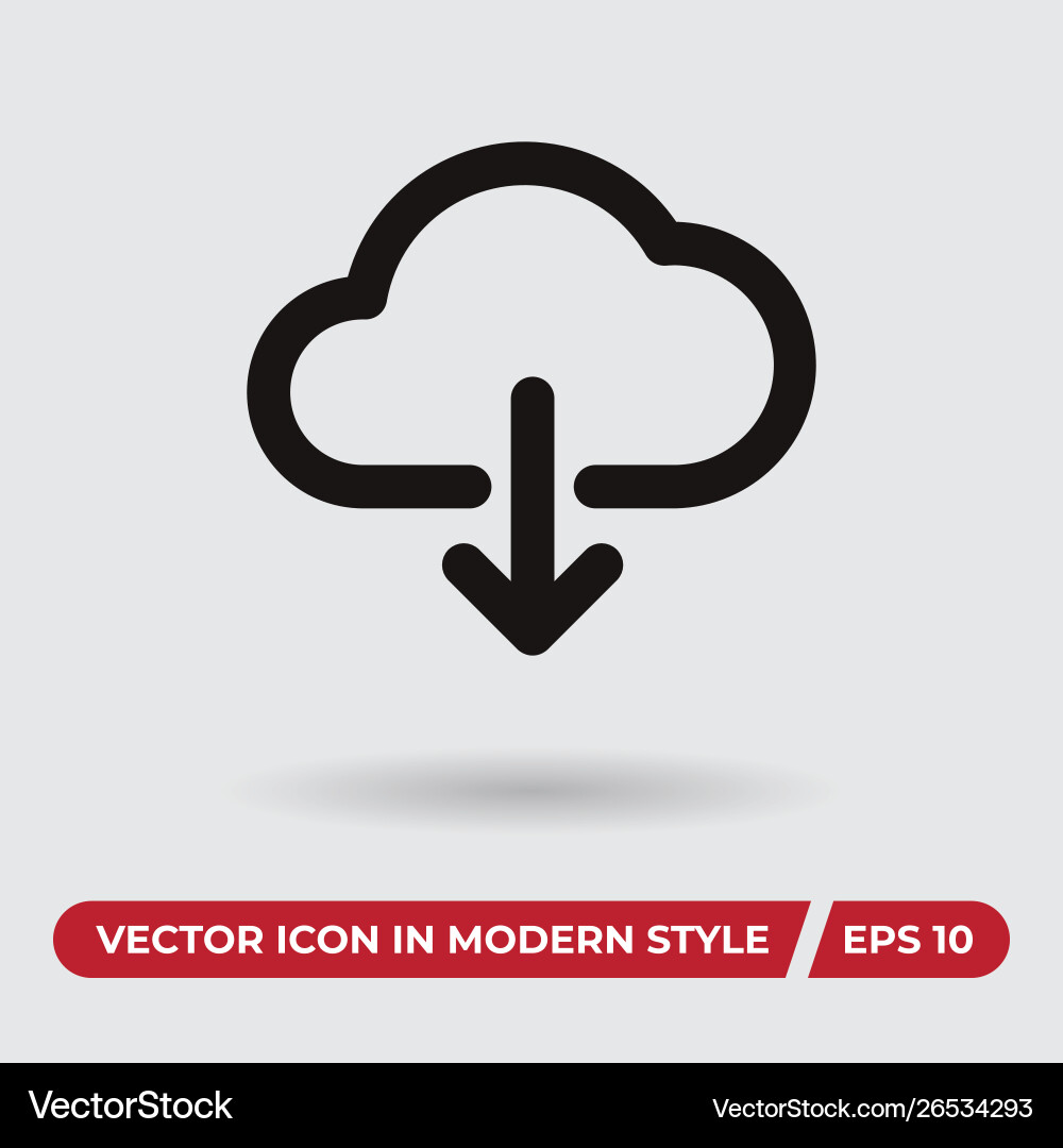 Upload icon in modern style for web site Upload icon in modern style for web site vector image