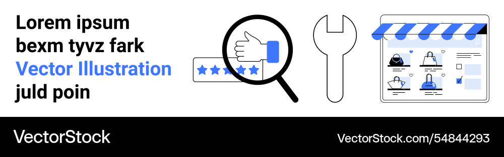 User experience elements with text rating system User experience elements with text rating system vector image