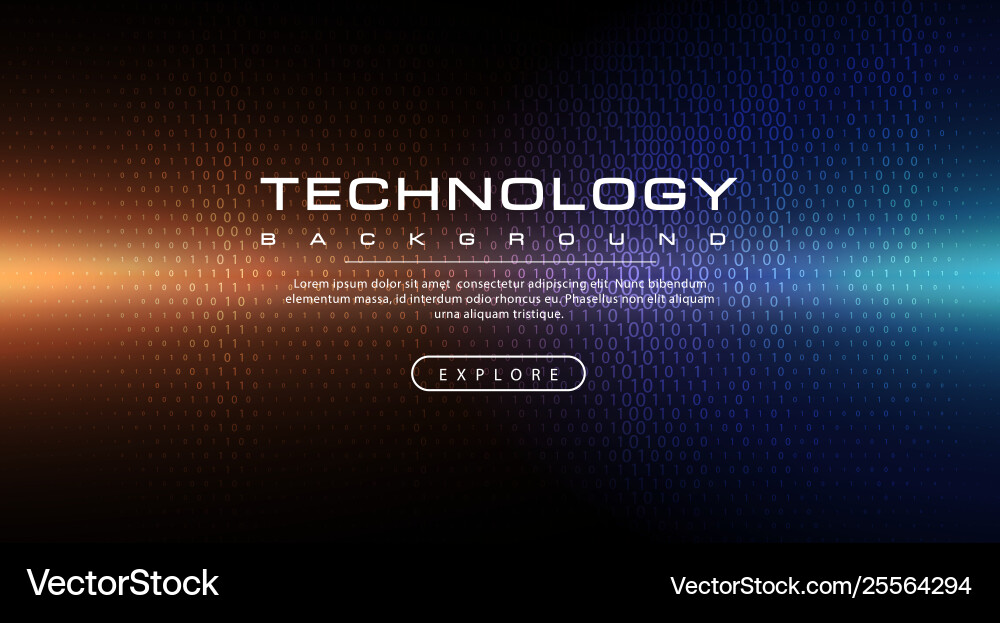 Abstract Binary Tech Background Vector Image