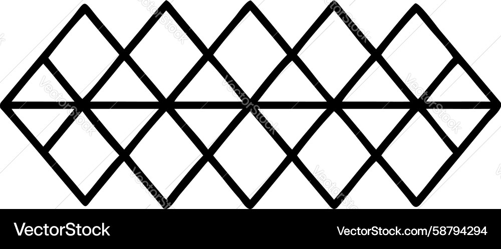 Abstract diamond grid pattern intersecting Vector Image