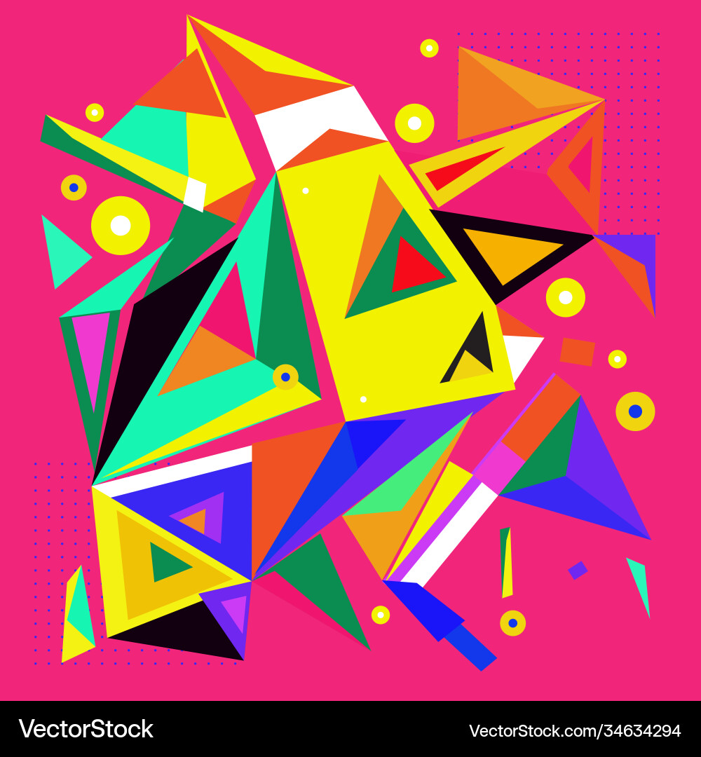Abstract modern triangles background pattern vector image