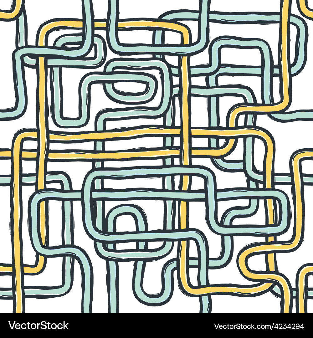 Complex Pipe Network Pattern vector image
