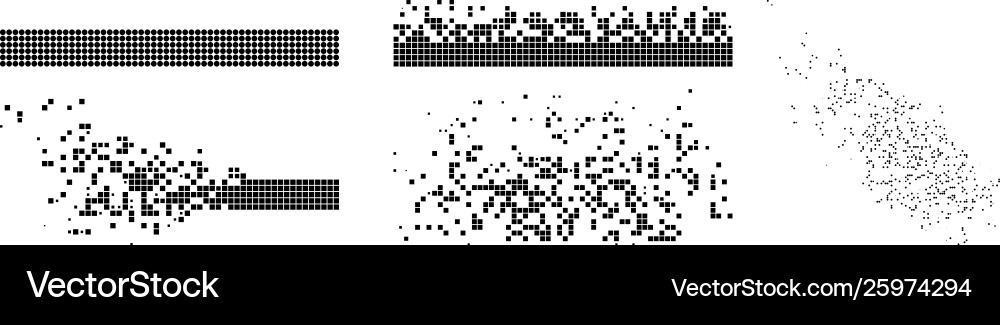 Flat dot integration and dissolving Flat dot integration and dissolving vector image