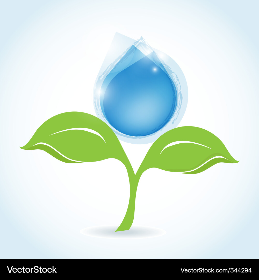 Hintergrund der Wasserökologie Vektorbild