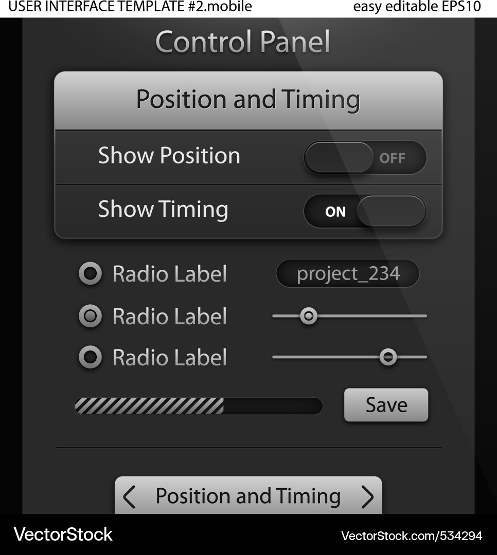 Mobile UI Elements vector image