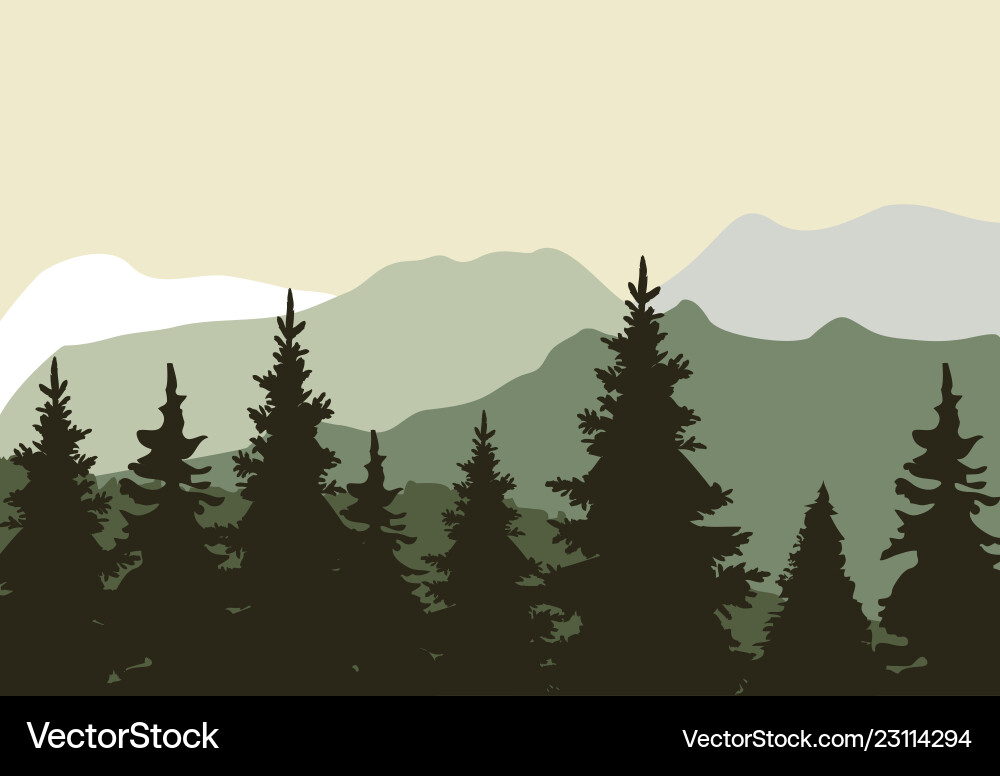 Mountain landscape Royalty Free Vector Image - VectorStock