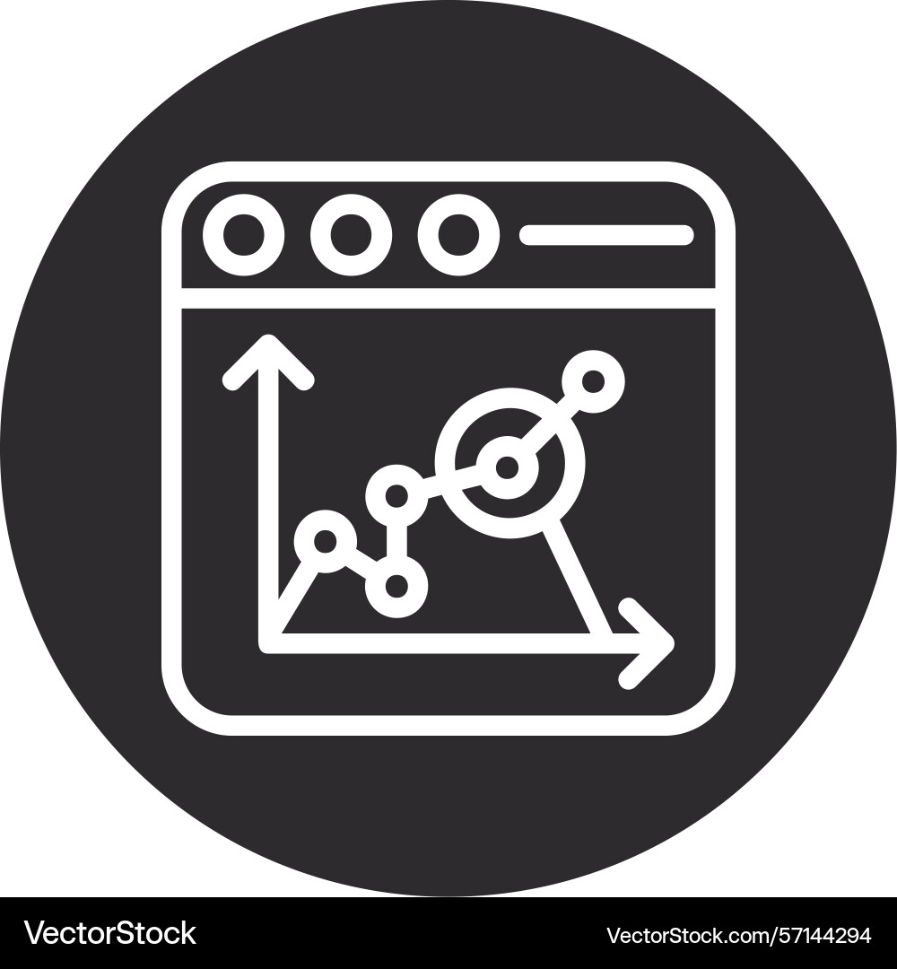 Predictive inverted circle black vector image