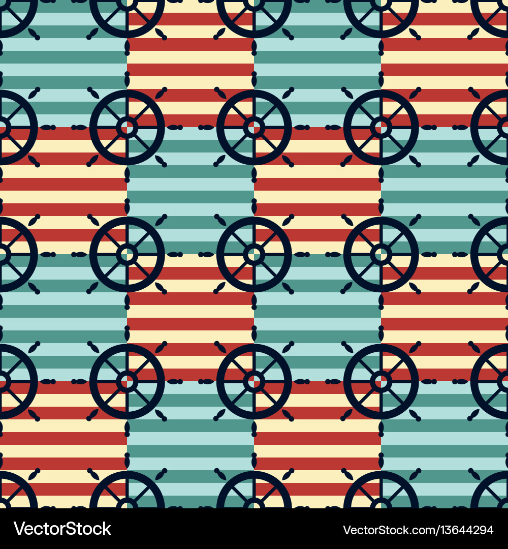 Seamless nautical pattern vector image