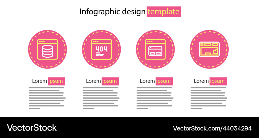Set line search engine keyboard page with 404 Set line search engine keyboard page with 404 vector image