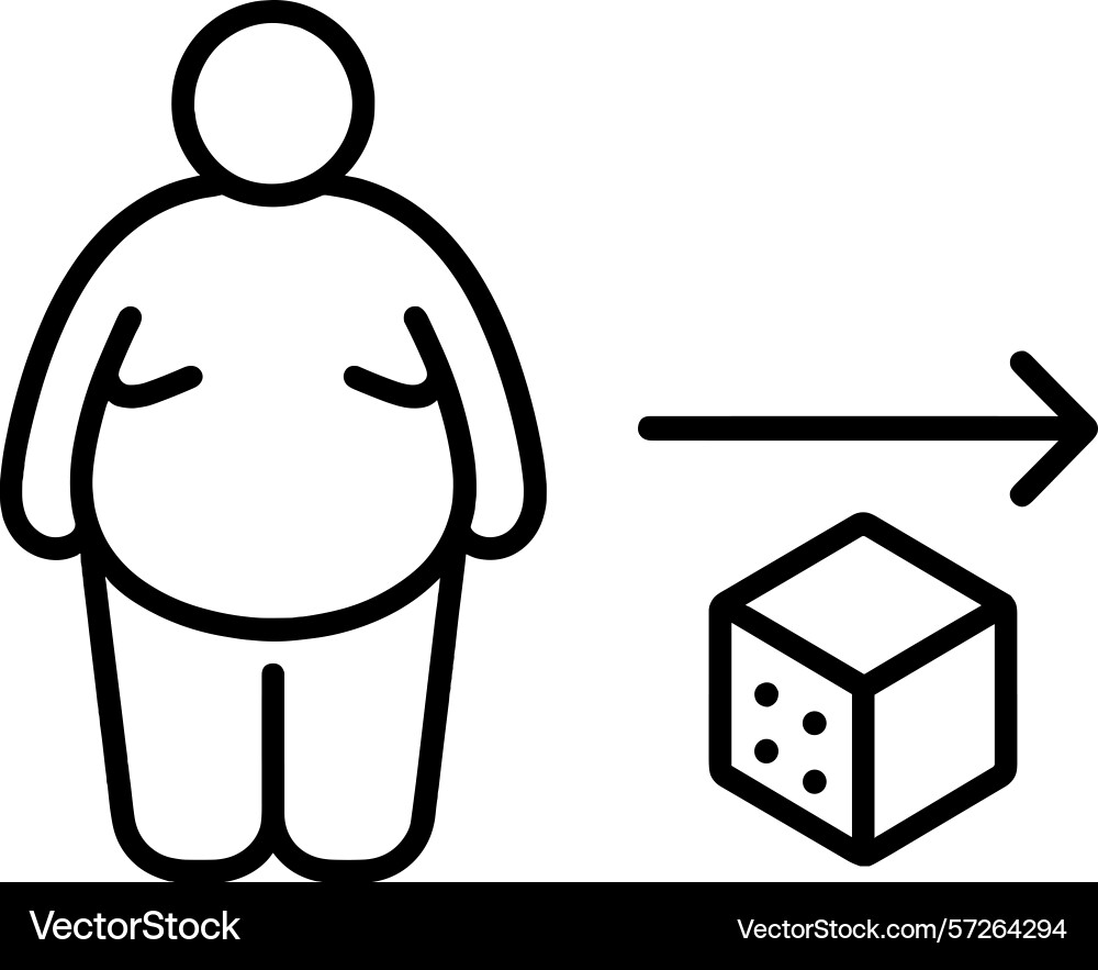 Showing transition from a chubby Showing transition from a chubby vector image