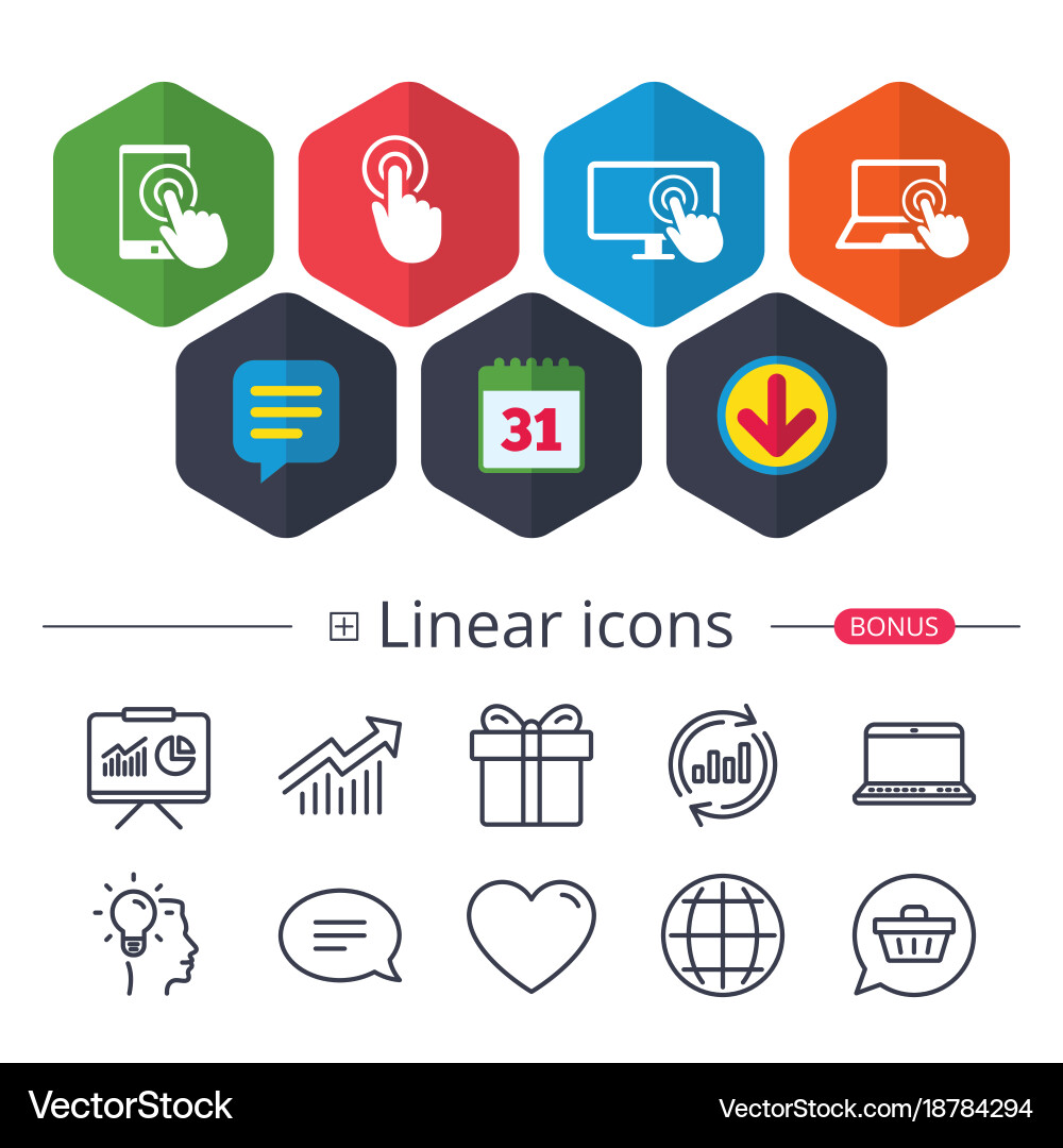 Touch screen smartphone hand pointer symbols Vector Image